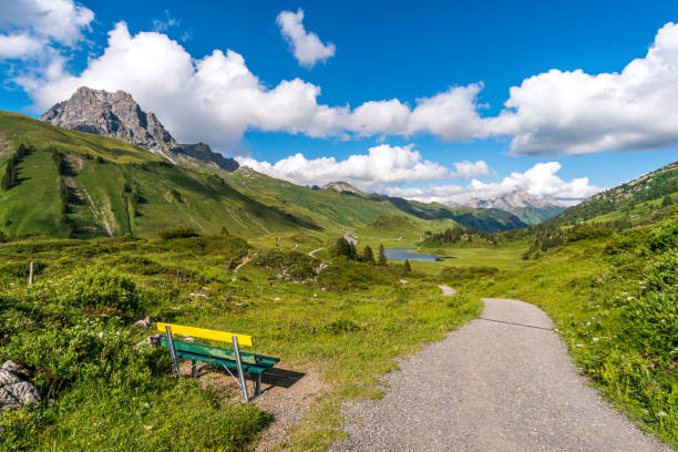 istock Fantastic hike in the beautiful Lechquellen Mountains 1256419638