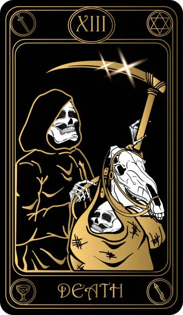 Vector illustration of Death Tarot card