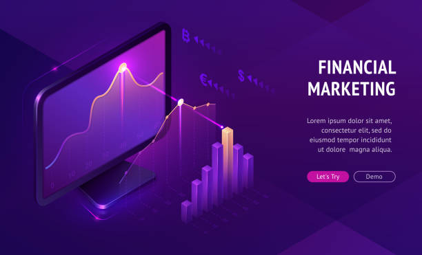 istock Financial marketing isometric landing page banner 1256430399