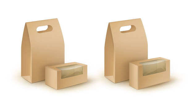 istock Set of Take Away Handle Lunch Packaging For Food 1256431390