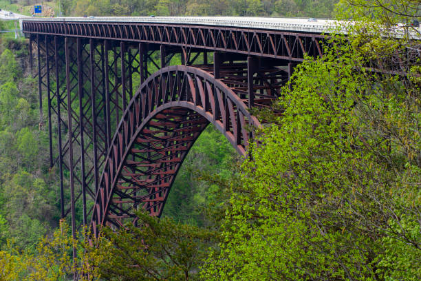 ニューリバー渓谷橋 - ohio river valley 写真 ストックフォトと画像