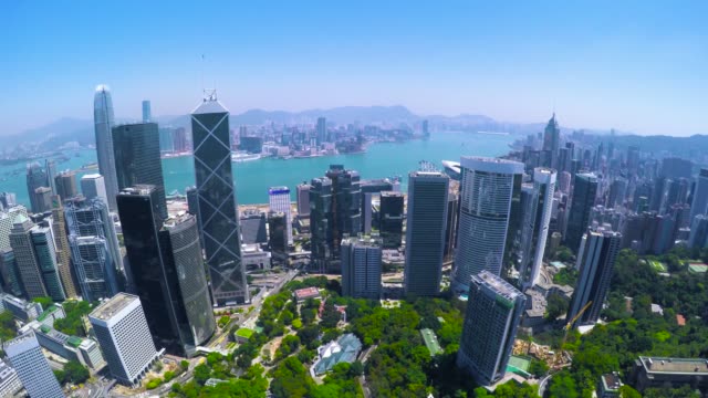City Aerial Shot of Hong Kong of China