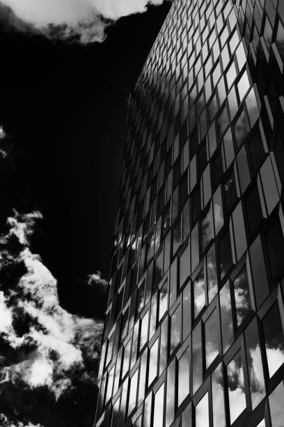 istock Creative dark image of high rise building 1256434688