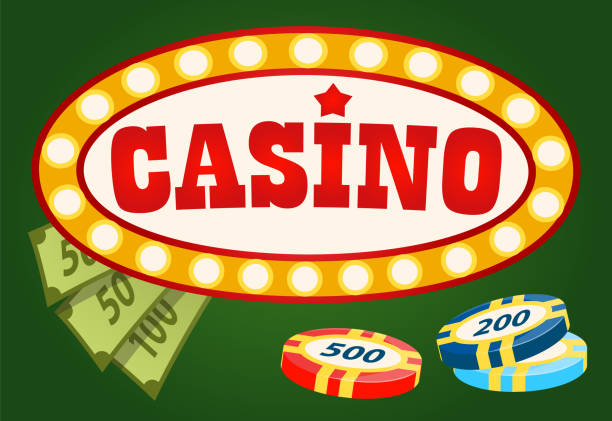 istock Gambling Game, Casino Board, Money and Chip Vector 1256437303