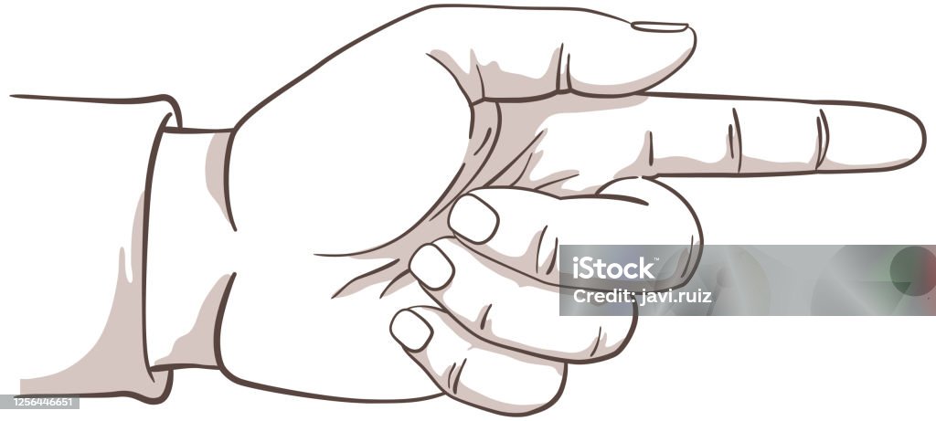 Point Image Forward Hand Pointing Forward Stock Illustration - Download Image Now - Advice ...