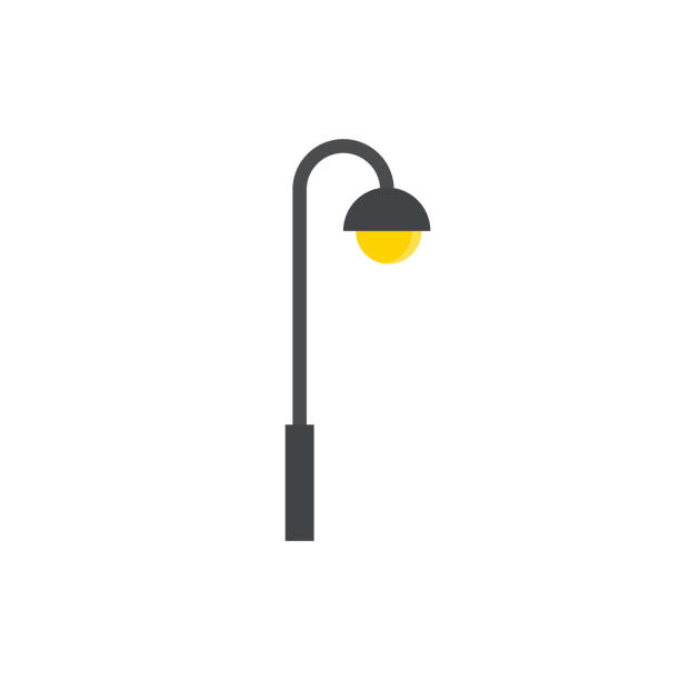 Lamppost Flat Street Lighting Icon Piece Of Cheese Icon Vector Illustration  Isolated On White Background Stock Illustration - Download Image Now -  iStock