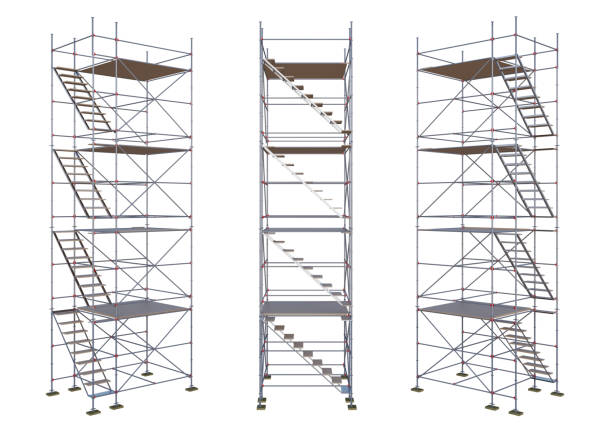 scaffolding isolated on white stock photo