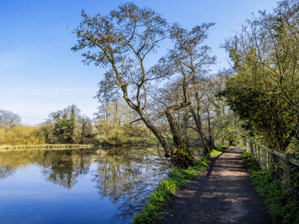 istock Generic path footpath rolling landscape walking hiking rambling trekking fitness exercise English Midlands UK sunlight lush green agricultural land farmland 1256451292