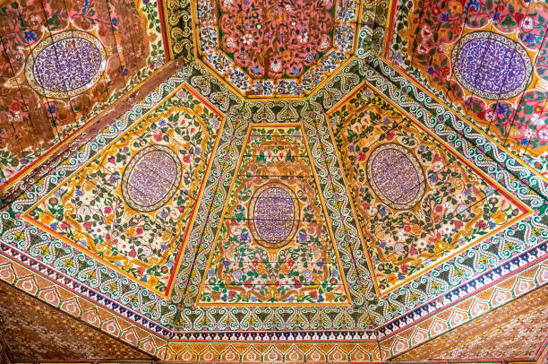 イスラム幾何学的モザイク画と書 - islam art mosaic pattern ストックフォトと画像
