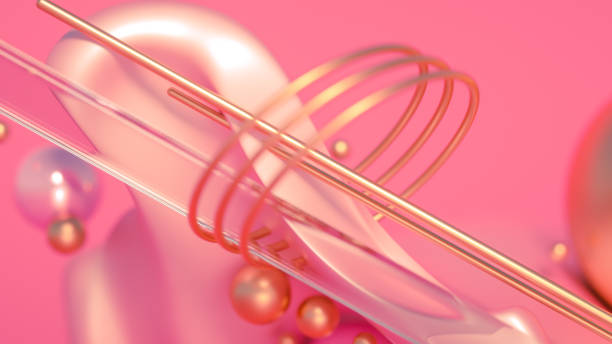 istock Beautiful minimalism abstraction background. 3d illustration, 3d rendering. 1256453331