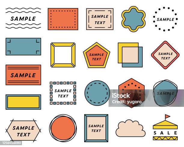 Simple Style Frame Set Of Simple And Flat Design Frames Stock Illustration - Download ...