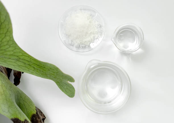 istock Closeup Potassium chloride on white laboratory table. (Top View) 1256456196