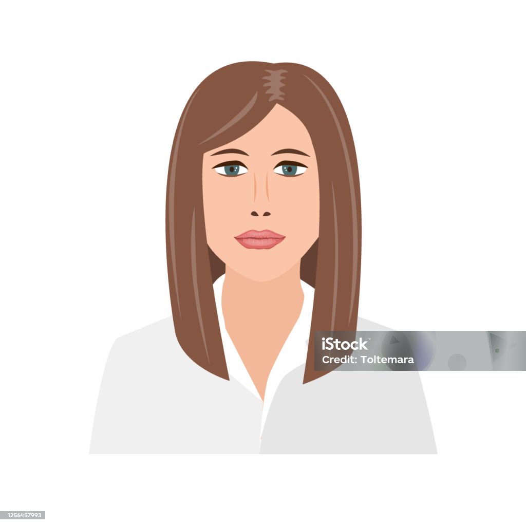 Beautiful Young Businesswoman Portrait Cute Office Girl Female Employee  Character Isolated Concept Vector Illustration In Cartoon Flat Style Stock  Illustration - Download Image Now - iStock
