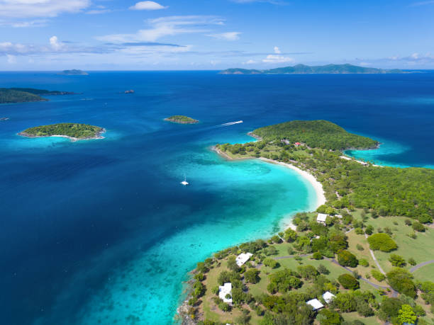 istock Aerial view of caneel bay, St. John 1256460755