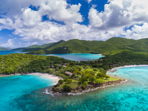 istock Aerial view of caneel bay, St. John 1256464160