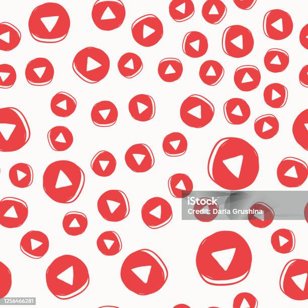 Play Button Seamless Pattern Great Design For Any Purposes Abstract ...