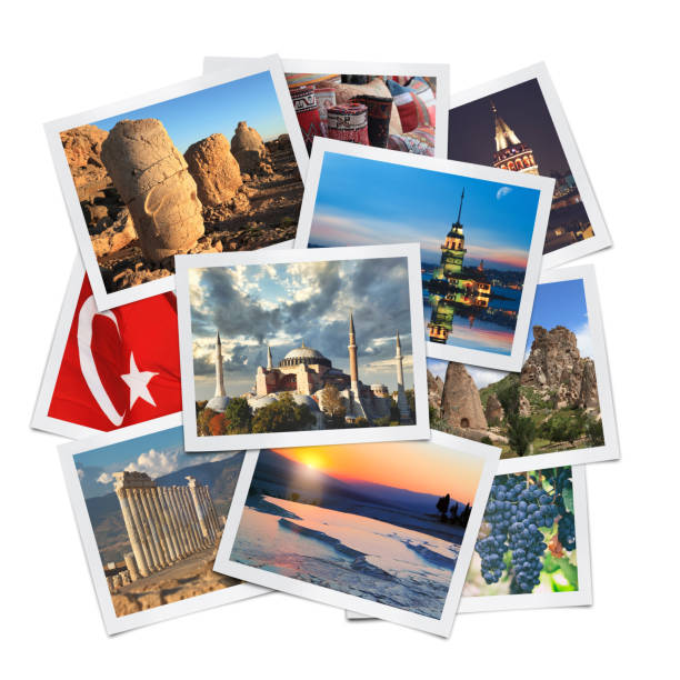 collage turchia - moschea ortakoy foto e immagini stock