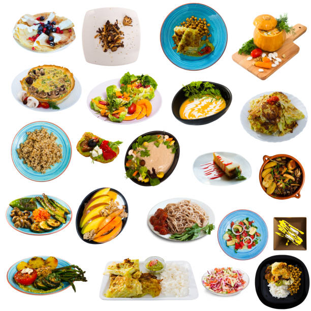 istock Set of vegetarian dishes 1256467423