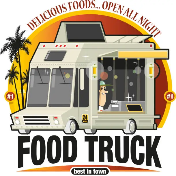 Vector illustration of Food truck
