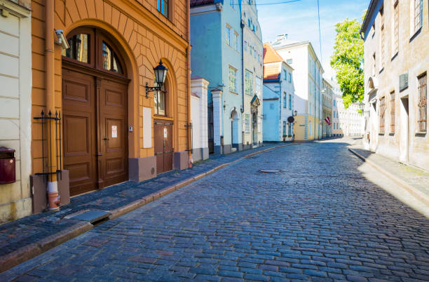 istock Deserted city street. Europe. 1256471114