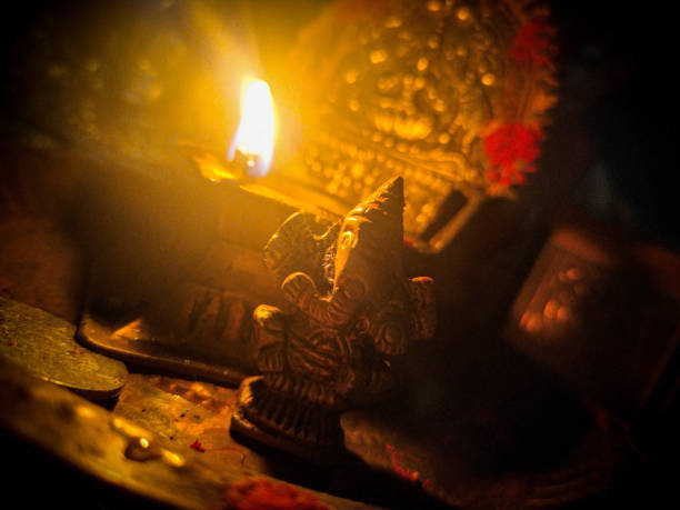 istock Hindu god little ganesha 1256474119