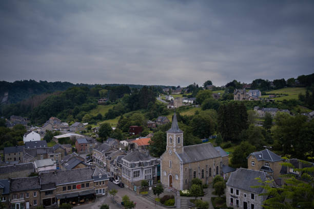 istock Landscape of a small village 1256476636