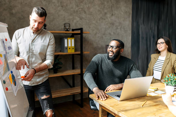 istock Multiracial team in contemporary office 1256477066