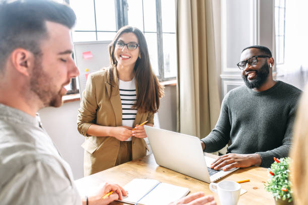 istock Multiracial team in contemporary office 1256477130