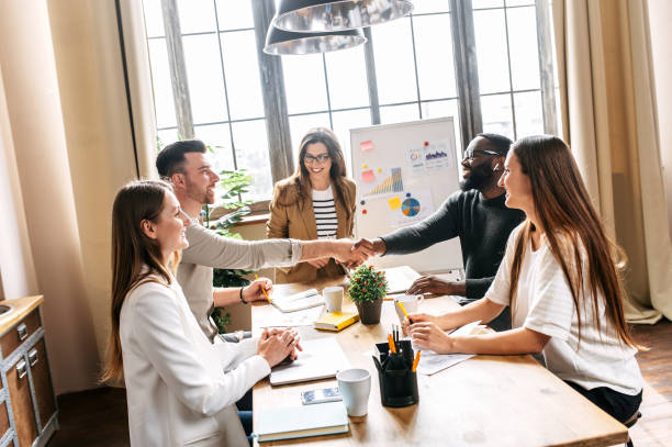 istock Morning meeting in contemporary office 1256477134