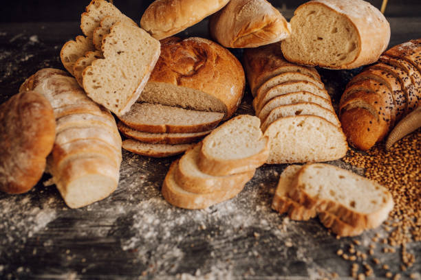 istock Breads, flour and grain on the table 1256481336
