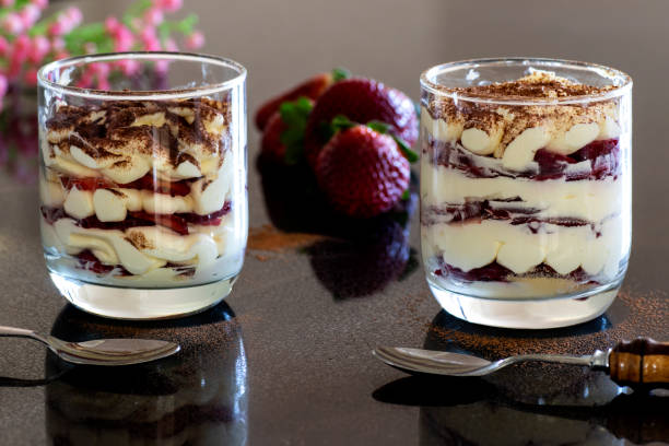 istock Dessert with fresh strawberry, cream cheese 1256486710