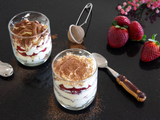 istock Dessert with fresh strawberry, cream cheese 1256486767