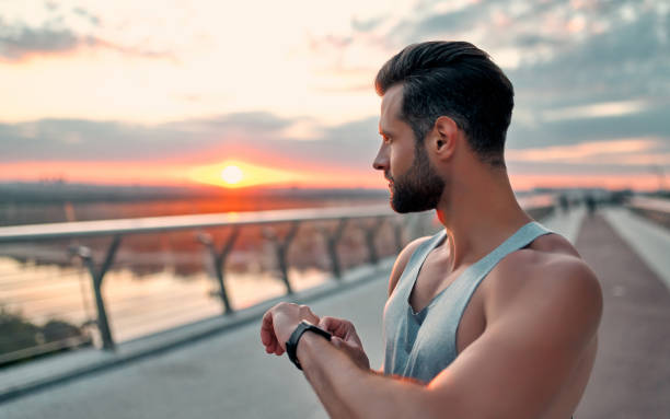 istock Man doing sport on street 1256489298