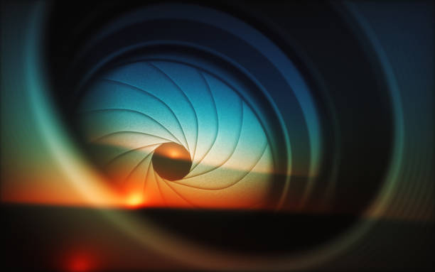 optická čočka membrána makro fotografie - hloubka fotky - stock snímky, obrázky a fotky