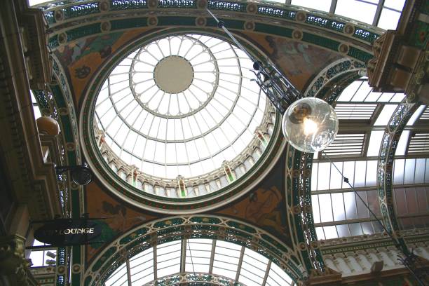Victorian shopping arcade roof. Leeds