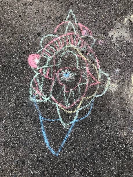istock Children Sidewalk Chalk Art 1256511824