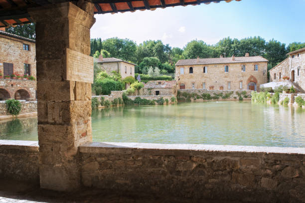 istock Thermal baths in Bagno Vignoni, Tuscany Italy 1256516651