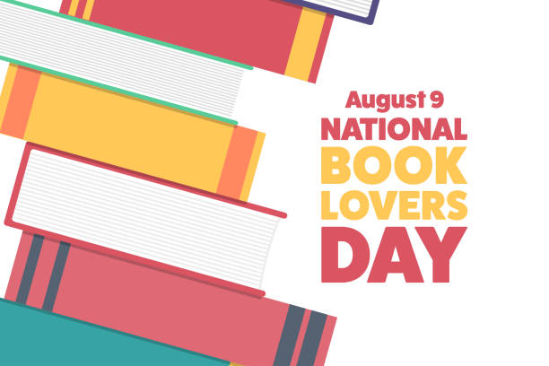 National Book Lovers Day. August 9. Holiday concept. Template for background, banner, card, poster with text inscription. Vector EPS10 illustration. National Book Lovers Day. August 9. Holiday concept. Template for background, banner, card, poster with text inscription. Vector EPS10 illustration national landmark illustrations stock illustrations