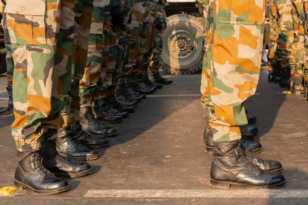 istock Indian army marching past, Kolkata 1256521845
