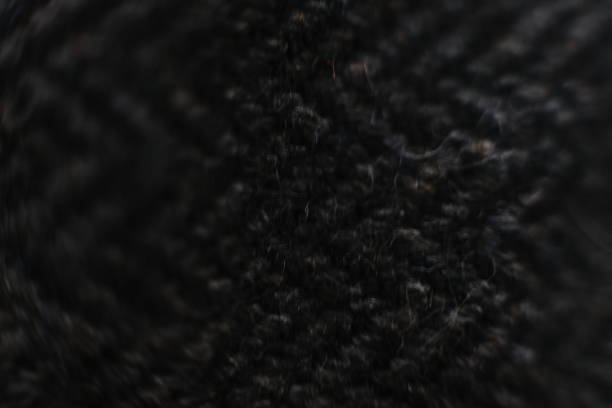 istock Close up of black canvas twill fabric 1256524059