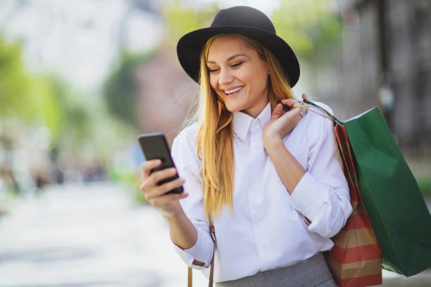 istock Shopping done, time to meet her friends 1256524147