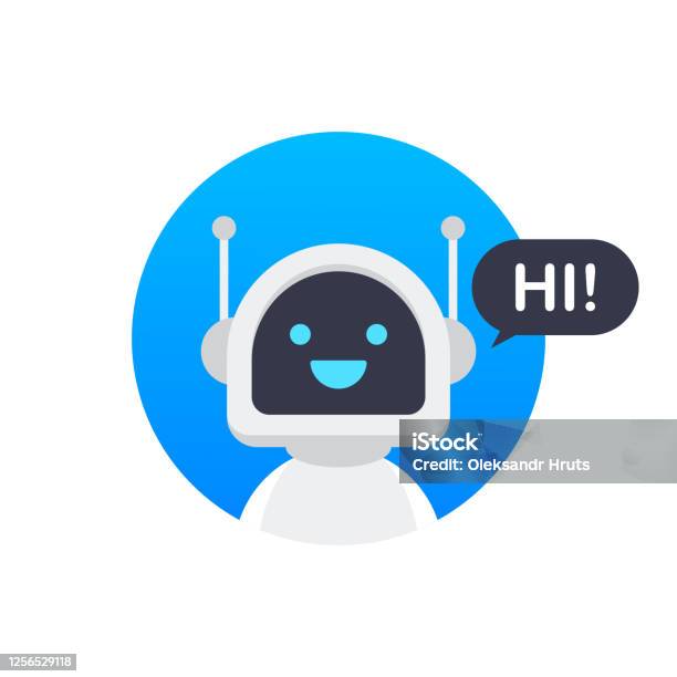 Chat Bot Mit Laptopcomputer Roboter Virtuelle Unterstützung Von Website Oder Mobile Anwendungen Sprachunterstützungsdienstbot Onlinesupportbot Vektorillustration Stock Vektor Art und mehr Bilder von Roboter