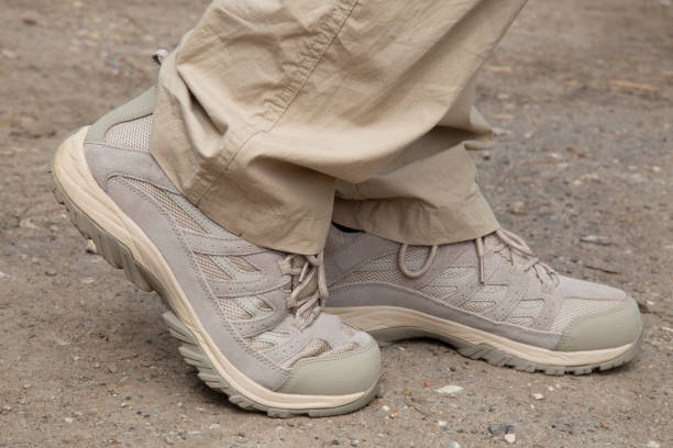 istock Beige men's shoes 1256534380