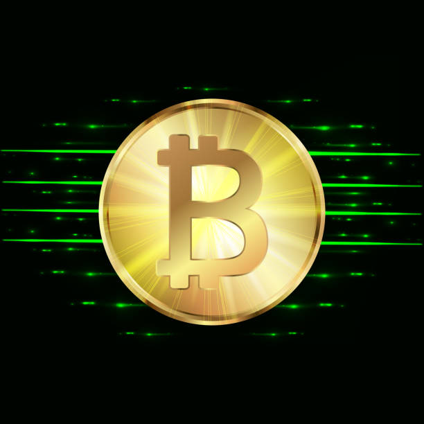 istock Bitcoin. Physical bit coin. Digital currency. Cryptocurrency. Golden coin with bitcoin symbol on black background. Business and technology concept. Digital and matrix business concept. 1256539509