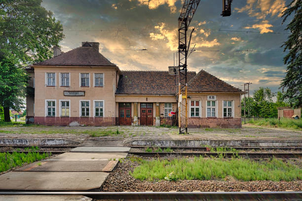 A photo of a forgotten and closed train station.