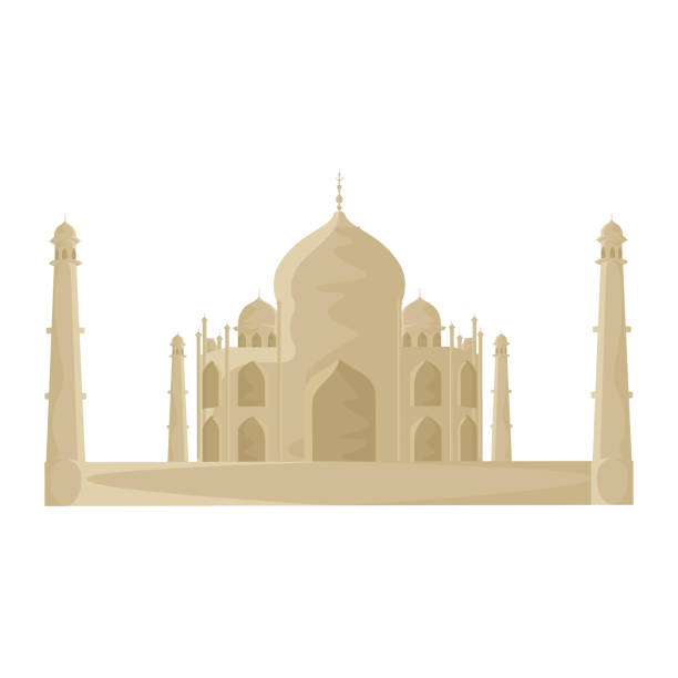 Taj mahal image Taj mahal image. Indian famous building - Vector mahal stock illustrations