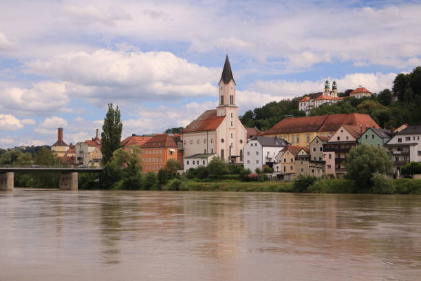 istock View over the river Inn near Passau 1256549488