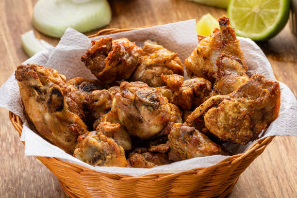 Brazilian style deep fried chicken. Called chicken to bird Brazilian style deep fried chicken. Called frango a passarinho. nub stock pictures, royalty-free photos & images