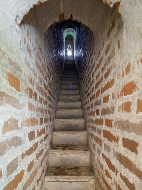 istock Ladder to bell tower in temple. 1256552395