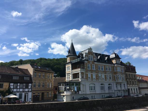 Gera is the third-largest city in Thuringia, Germany, with 96,000 inhabitants, located 55 kilometres (34 miles) south of Leipzig, 75 km (47 miles) east of Erfurt and 120 km (75 miles) west of Dresden.